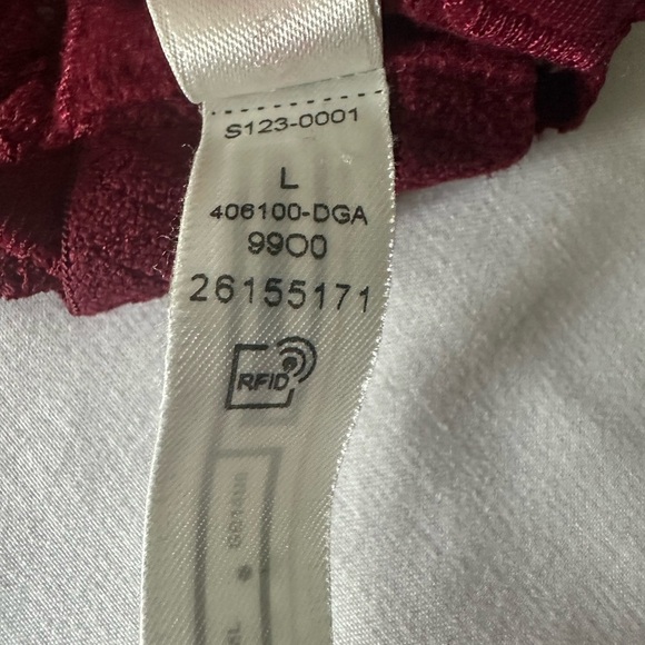 PINK Victoria's Secret Lace Bralette in Deep Red push up with underwire Large - Picture 6 of 7